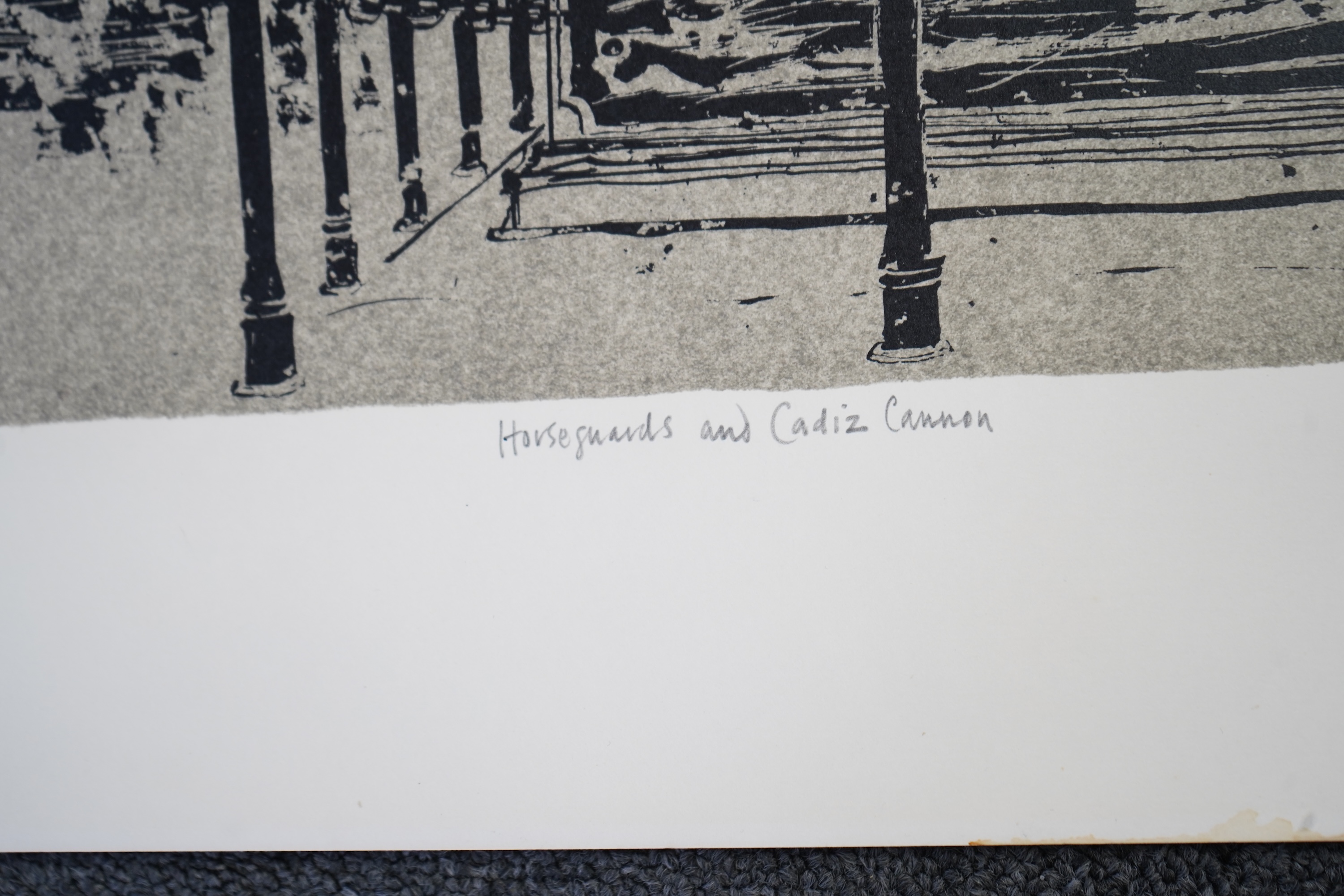 Robert Tavener RE, 1920-2004, 'Horse Guards and Cadiz Cannon'